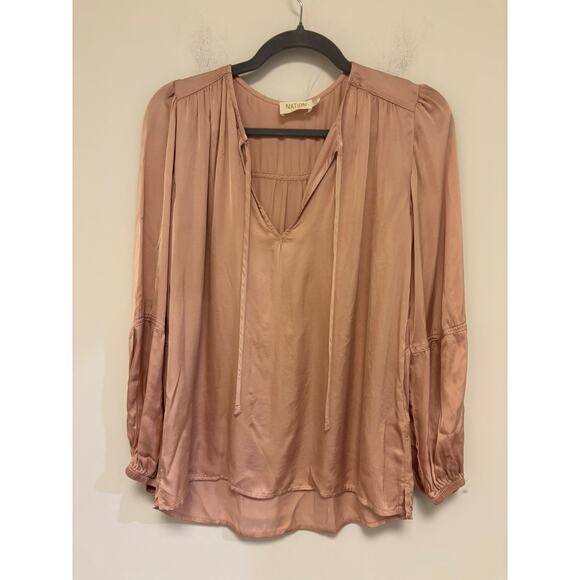 Nation LTD Peasant Top Dusty Rose Size XS - Picture 2 of 6
